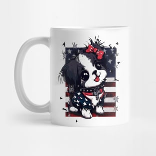 Cute Dog 4th Of July Rebel Rouser Rocket Mug